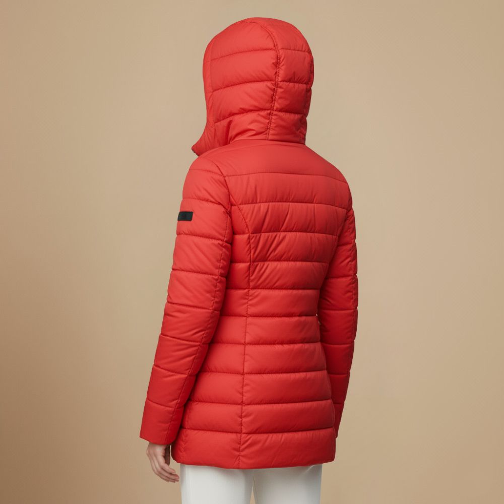 Warm Hooded Mid-Length Padded Winter Coat Fashion Grand