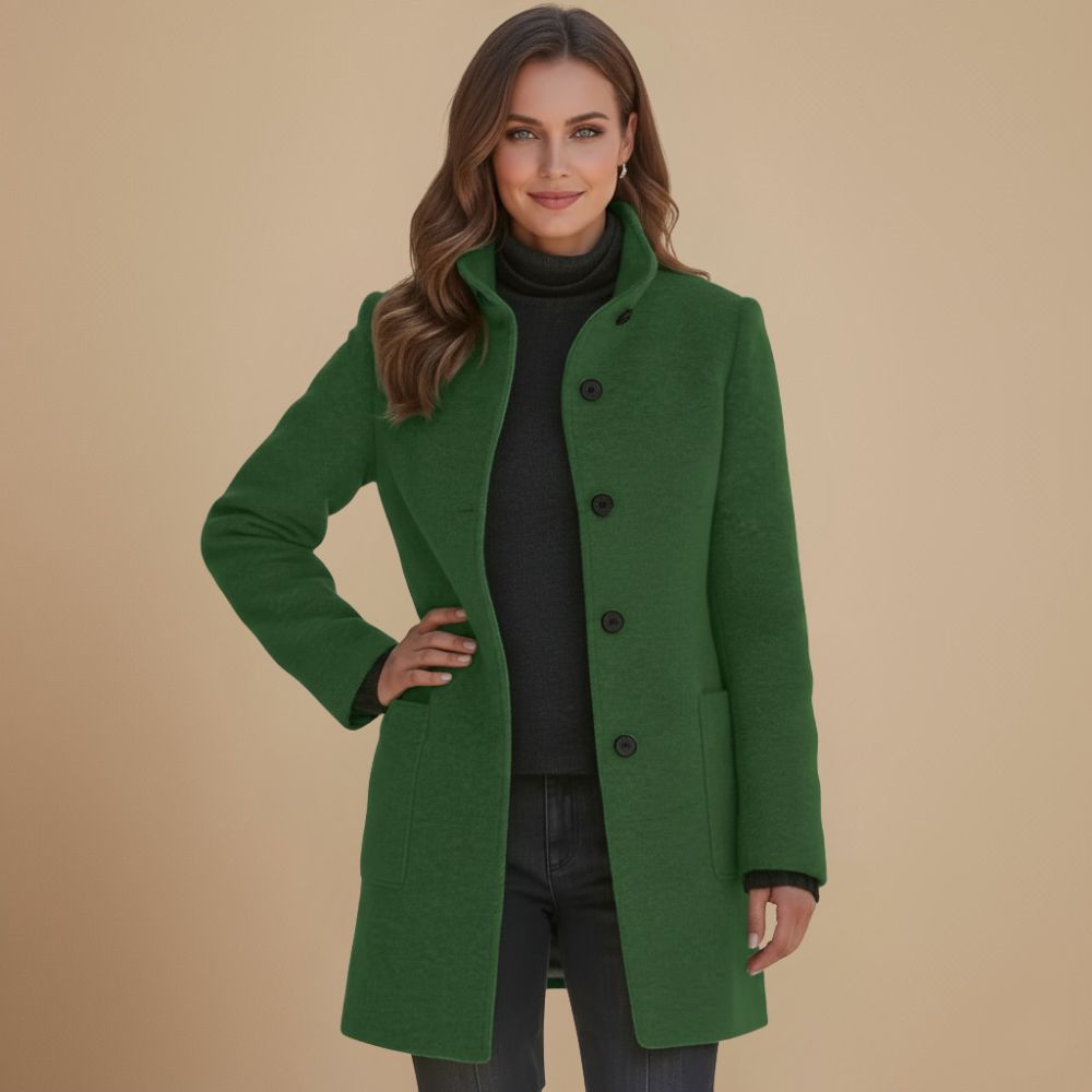 Elegant Tailored Wool Blend Winter Coat Fashion Grand