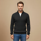 Men Zip Turtleneck Knitted Sweater Fashion Grand