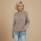 Women's Waffle Knit Rollneck Sweater