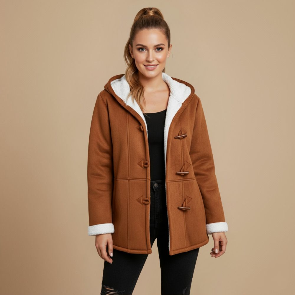 Jacket hooded toggle warm pockets Fashion Grand