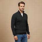 Men Zip Turtleneck Knitted Sweater Fashion Grand