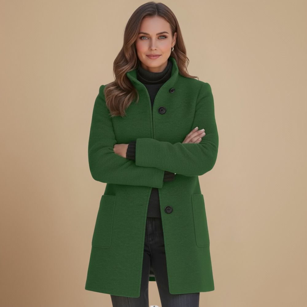 Elegant Tailored Wool Blend Winter Coat Fashion Grand