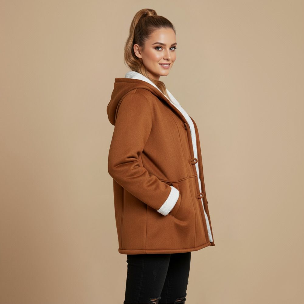 Jacket hooded toggle warm pockets Fashion Grand