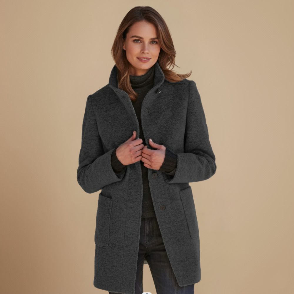 Elegant Long Cardigan Lapel Winter Coat Fashion Grand