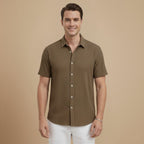Casual Short Sleeve Button Up Summer Shirt Fashion Grand