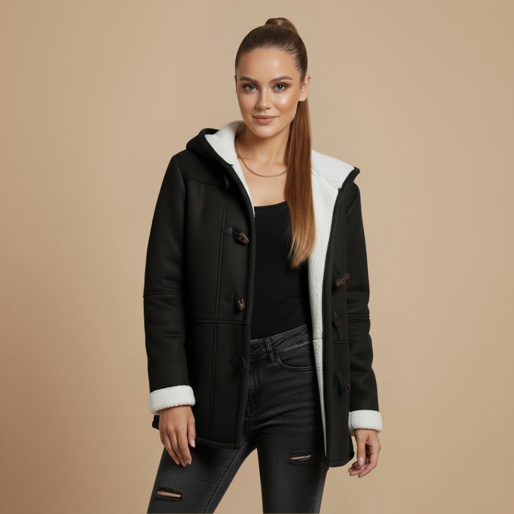 Jacket hooded toggle warm pockets Fashion Grand