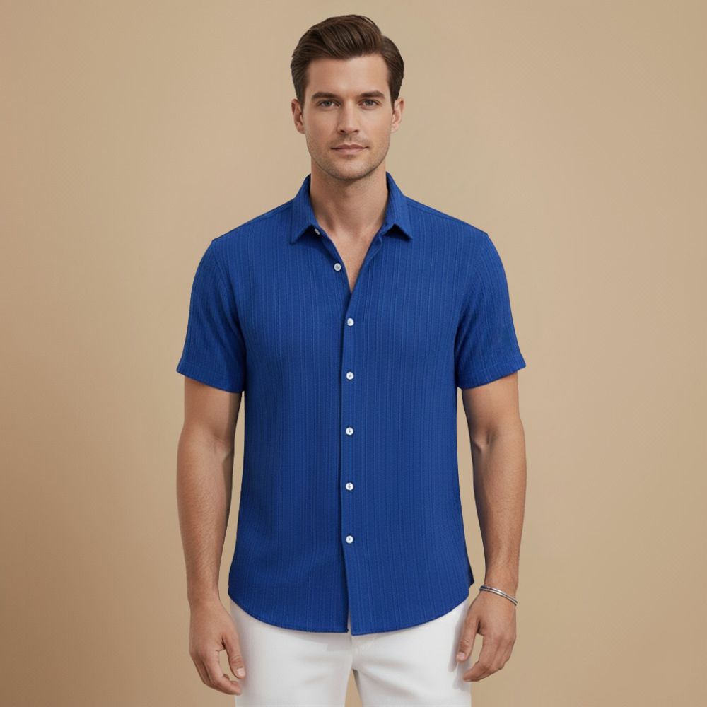 Casual Short Sleeve Button Up Summer Shirt Fashion Grand