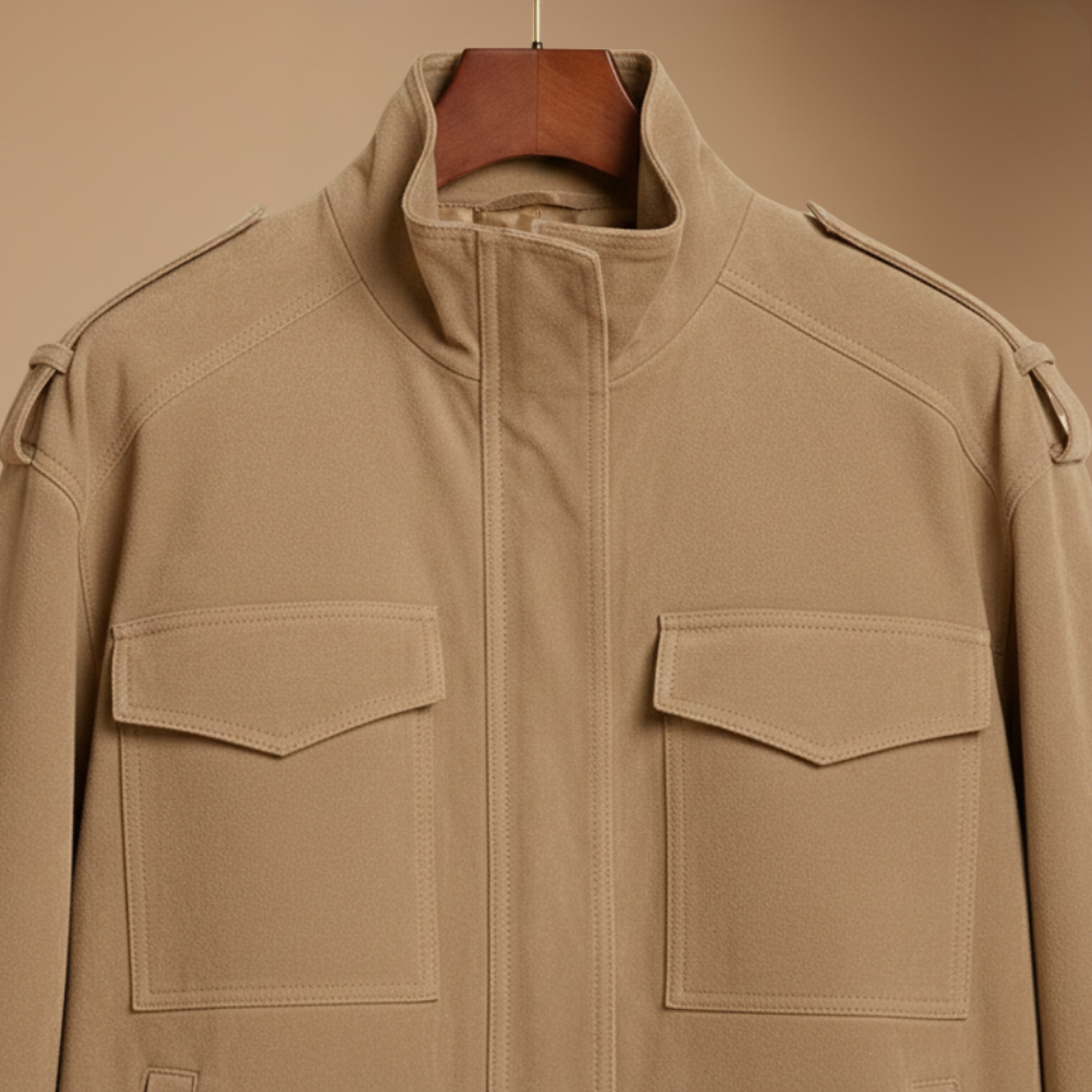 Women's casual high stand collar zip-up jacket Fashion Grand