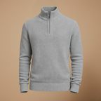 Men's half zip high collar thick knit sweater Fashion Grand