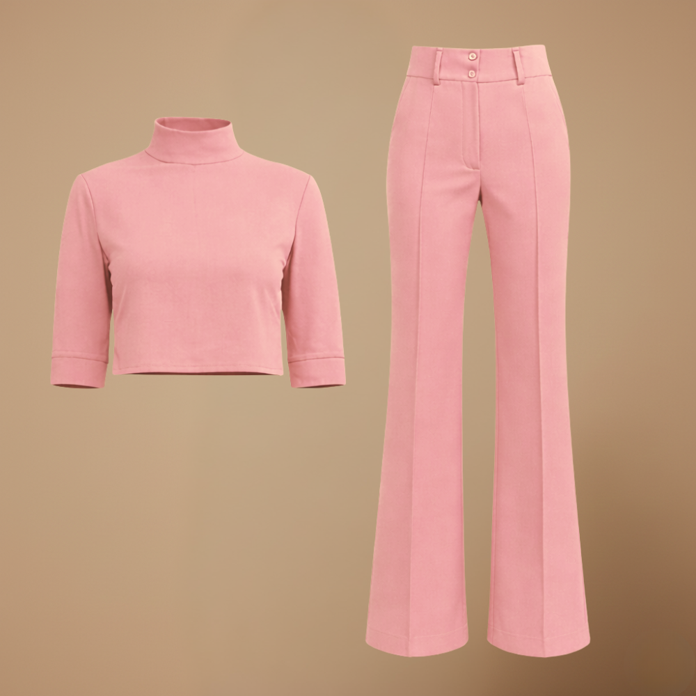 Women's elegant crop top wide leg co-ord Fashion Grand