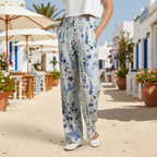 Women's wide leg summer print pants Fashion Grand