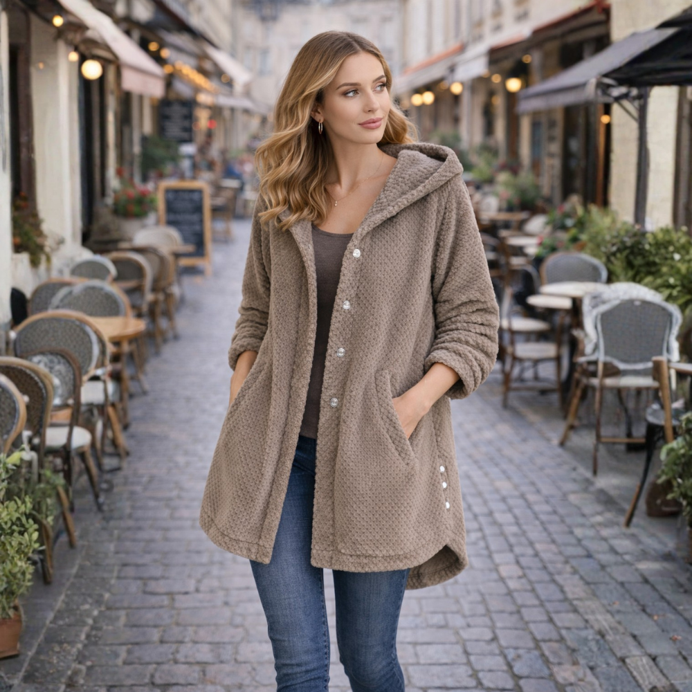 Women’s casual hooded fleece jacket Fashion Grand