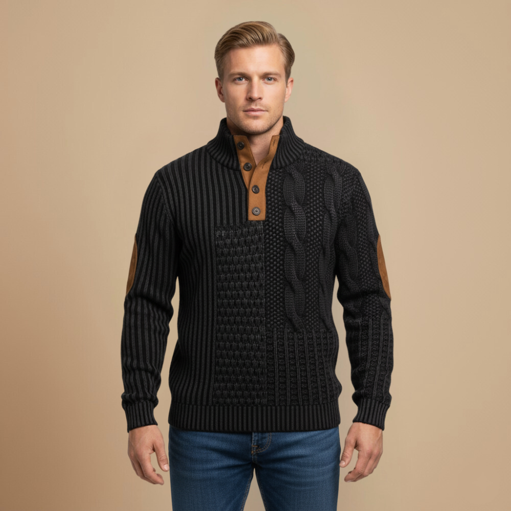 Vintage 3D Print Quarter Zip Sweatshirt Fashion Grand