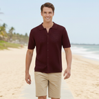 Men's short sleeved geometric design polo shirt Fashion Grand