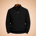 Men's casual zip turtleneck knitted pullover jumper Fashion Grand