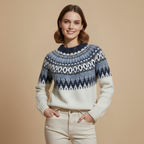 Cozy Knitted Fair Isle Nordic Jumper Fashion Grand