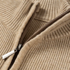 Men's zip collar knit long sleeve sweater Fashion Grand