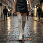 Women's knitted overknee boots Fashion Grand