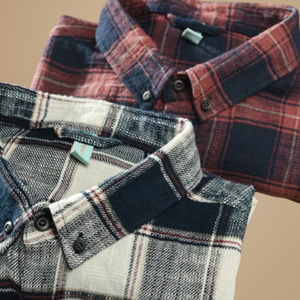 Men's classic plaid button down shirt Fashion Grand