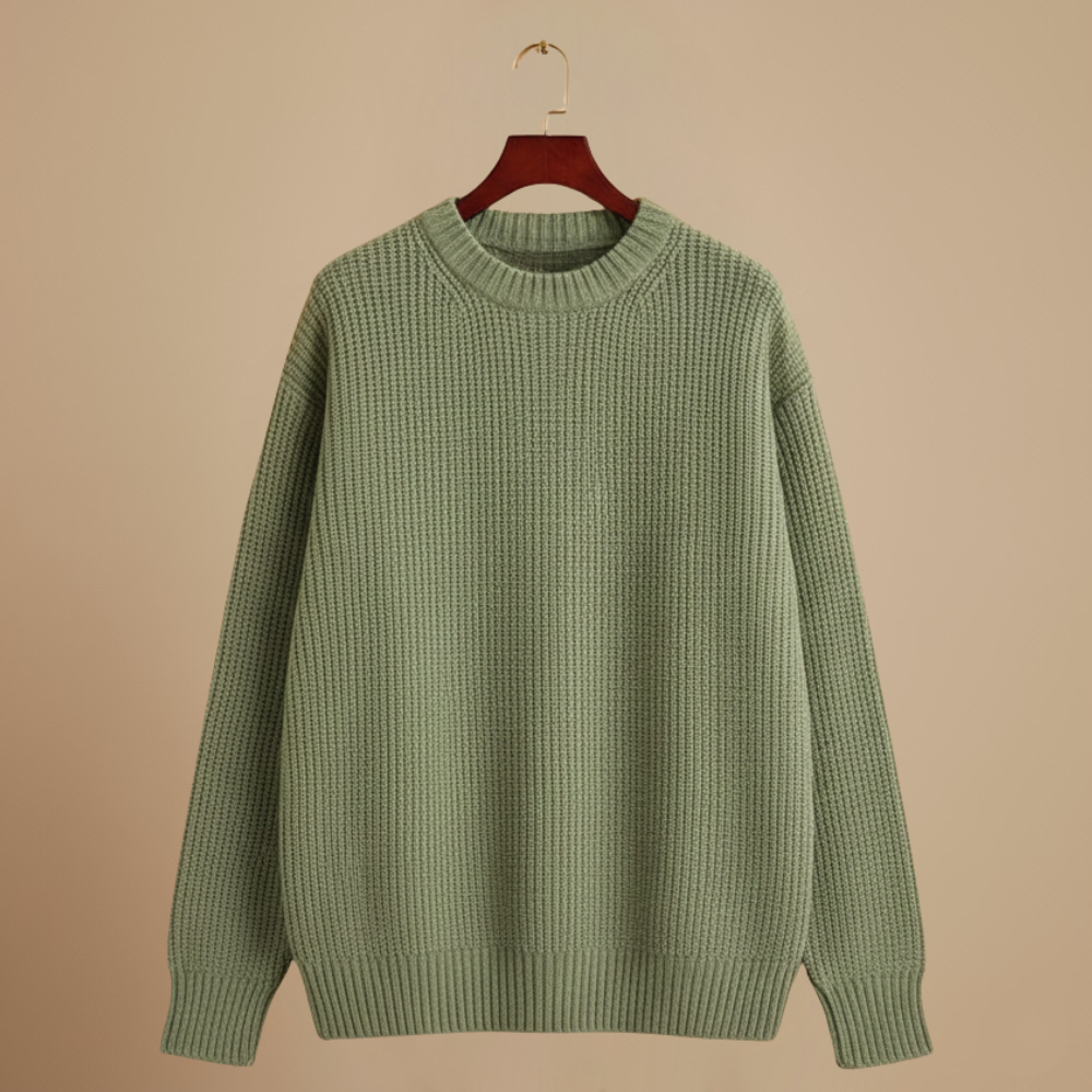 Men's ribbed crewneck pullover jumper Fashion Grand