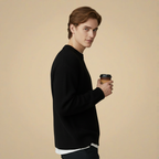 Solid Colour Crew Neck Minimalist Sweater Fashion Grand