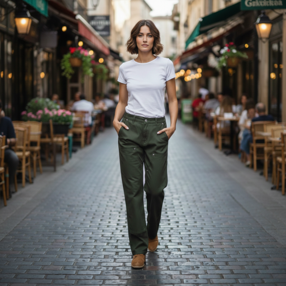 Women's casual minimalist denim pants Fashion Grand