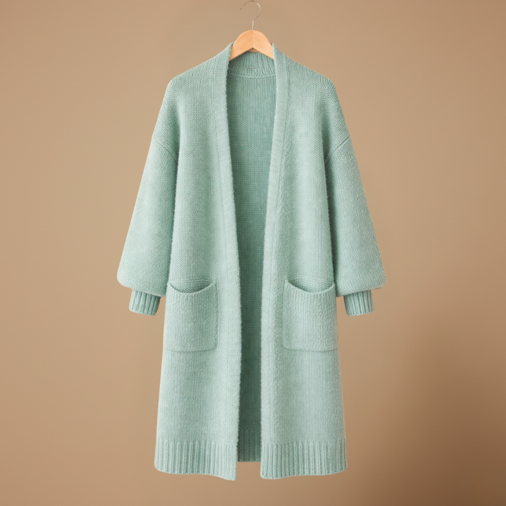 Long Knitted Cardigan Sweater With Pockets Fashion Grand