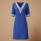 Women's mid-length v-neck summer dress Fashion Grand