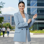 Women's Light Coloured Vintage Notched Lapel Blazer Fashion Grand