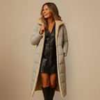 Sleek Long Hooded Winter Coat for Women Fashion Grand