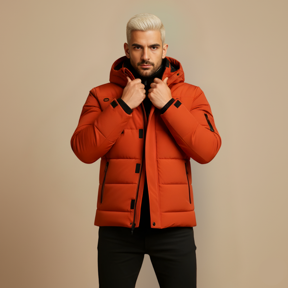 Puffer winter jacket for men - waterproof Fashion Grand