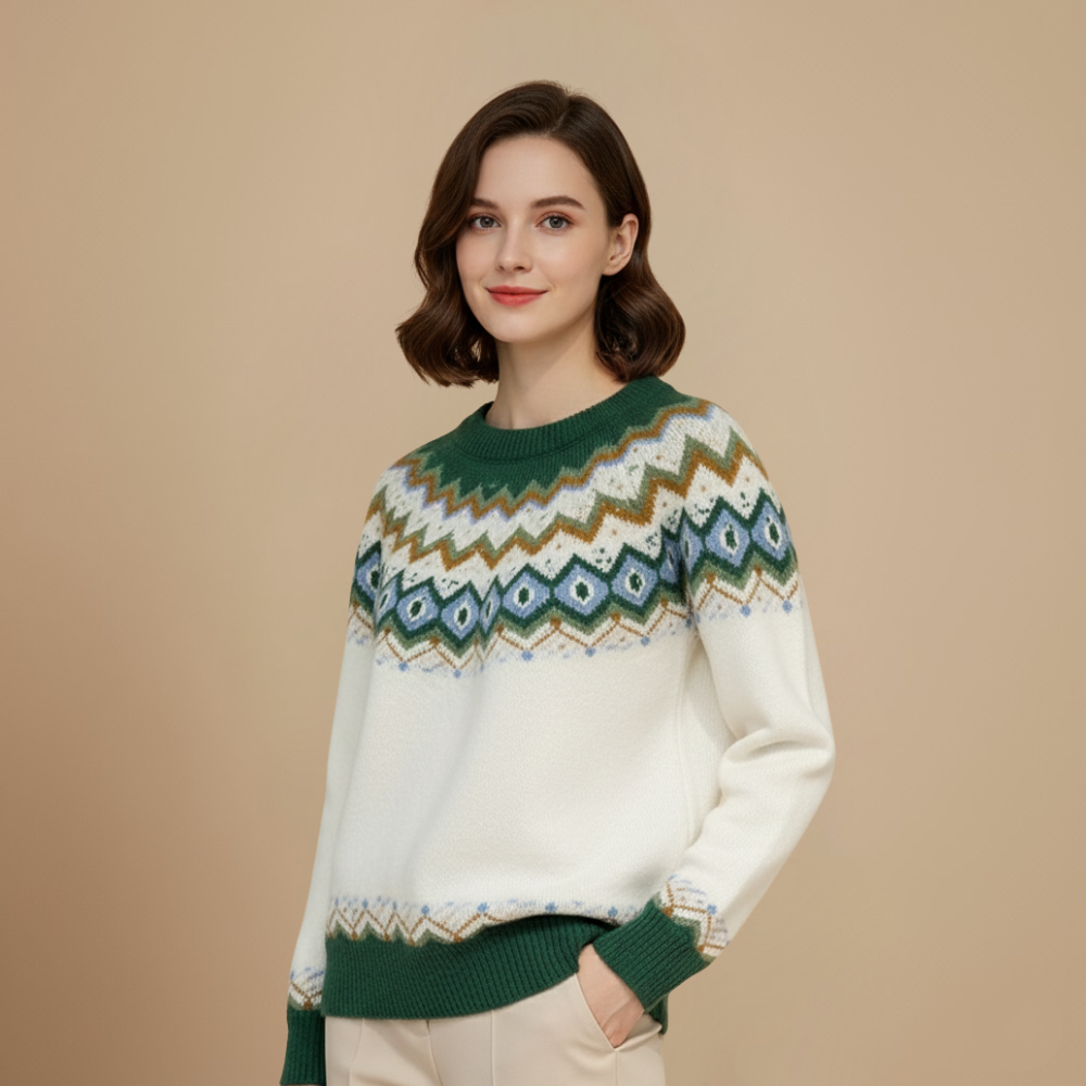 Cozy Knitted Fair Isle Nordic Jumper Fashion Grand
