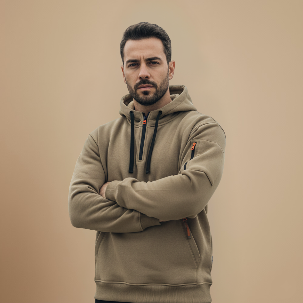 Casual Zip Pocket Hoodie For Men Fashion Grand