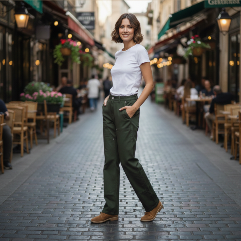 Women's casual minimalist denim pants Fashion Grand