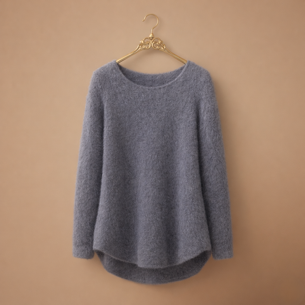 Women’s long loose o-neck pullover jumper Fashion Grand