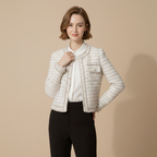 Women’s elegant tweed long sleeve coat