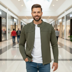 Men’s slim fit zip with long sleeves jacket Fashion Grand