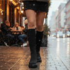 Women's elasticated mid calf boots Fashion Grand