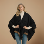 Women's warm double-sided shawl with cloak design Fashion Grand