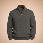 Men's casual zip turtleneck knitted pullover jumper Fashion Grand