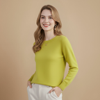 Solid Casual Crew Neck Long Sleeve Sweater Fashion Grand