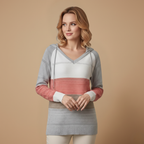 Women’s hooded long sleeve crochet pullover jumper Fashion Grand