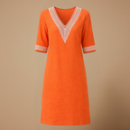 Women's mid-length v-neck summer dress Fashion Grand