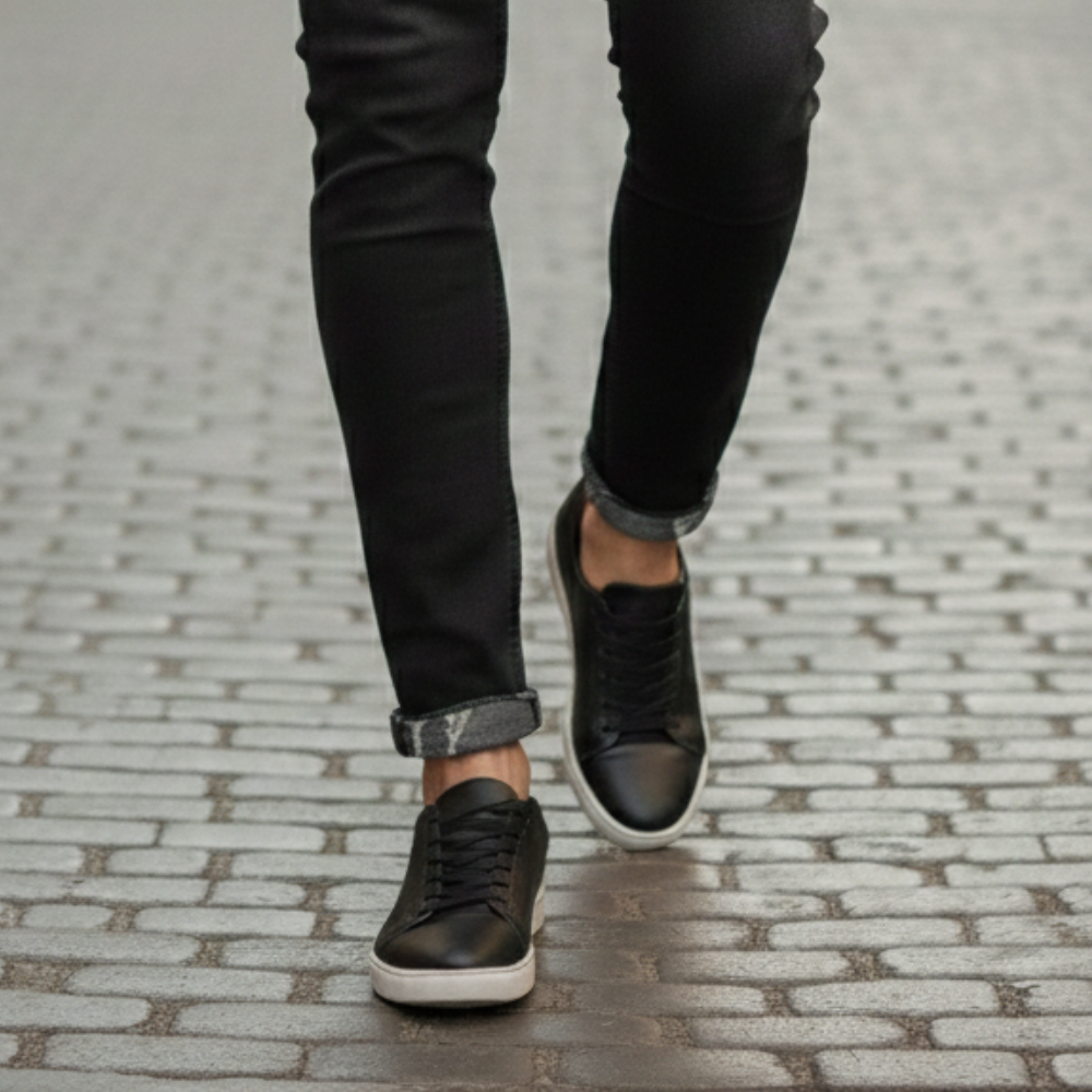 Men's lace up sneakers with flat sole Fashion Grand