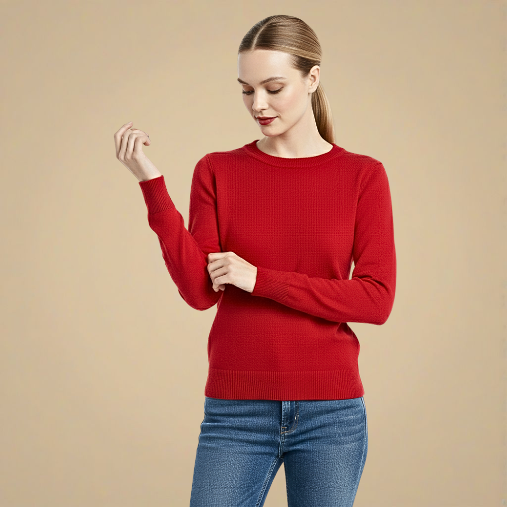 Slim Fit Long Sleeve Pullover Knitwear Top Fashion Grand