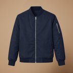Men's slim fit zip-up bomber jacket Fashion Grand