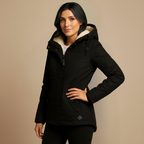 Warm women's parka with hood and fleece lining Fashion Grand