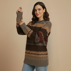 Women's Fair Isle Pattern Knit Pullover Fashion Grand