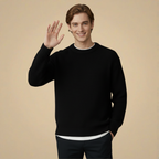 Solid Colour Crew Neck Minimalist Sweater Fashion Grand